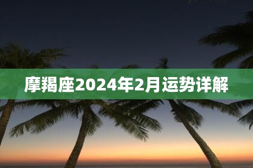 摩羯座2025年2月运势详解