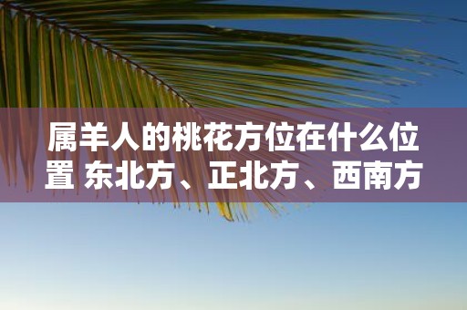 属羊人的桃花方位在什么位置 东北方、正北方、西南方