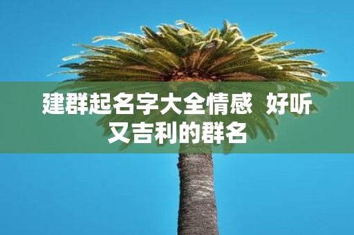建群起名字大全情感 好听又吉利的群名