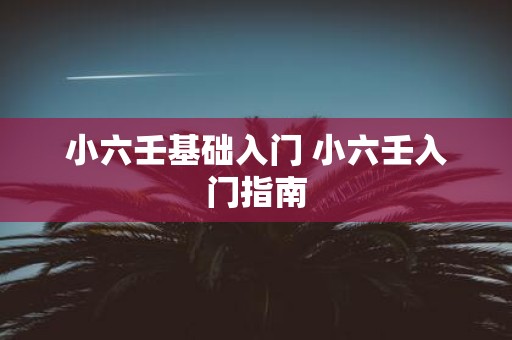 小六壬基础入门 小六壬入门指南