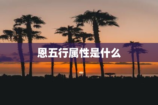 恩五行属性是什么