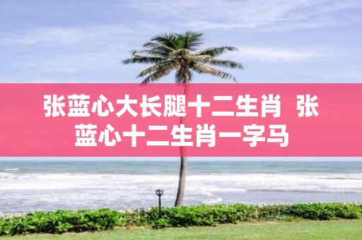 张蓝心大长腿十二生肖 张蓝心十二生肖一字马