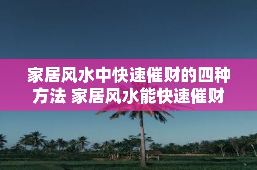 家居风水中快速催财的四种方法 家居风水能快速催财的四种方法