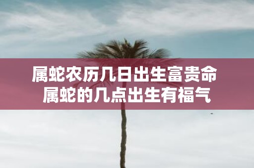 属蛇农历几日出生富贵命 属蛇的几点出生有福气