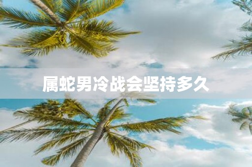 属蛇男冷战会坚持多久