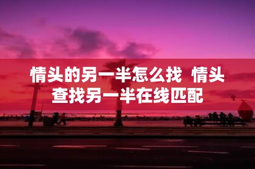 情头的另一半怎么找 情头查找另一半在线匹配