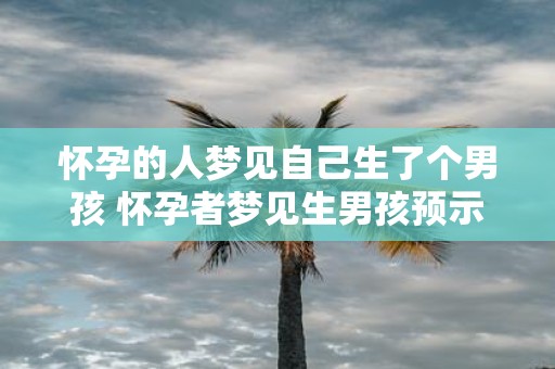 怀孕的人梦见自己生了个男孩 怀孕者梦见生男孩预示什么