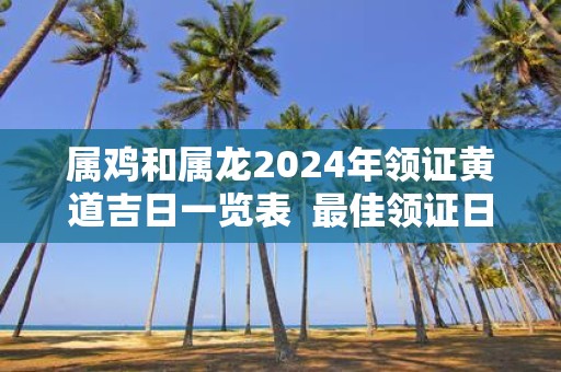 属鸡和属龙2025年领证黄道吉日一览表 最佳领证日期