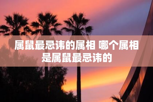 属鼠最忌讳的属相 哪个属相是属鼠最忌讳的
