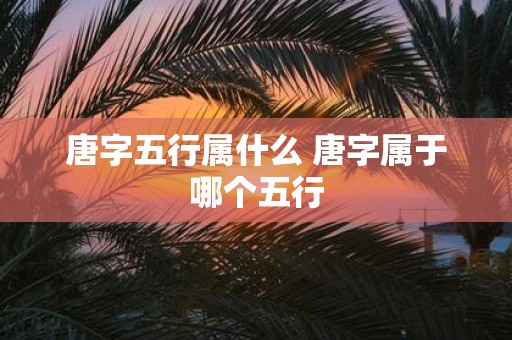 唐字五行属什么 唐字属于哪个五行
