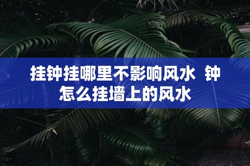 挂钟挂哪里不影响风水 钟怎么挂墙上的风水
