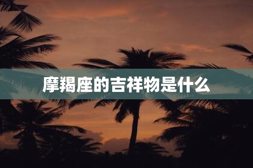 摩羯座的吉祥物是什么