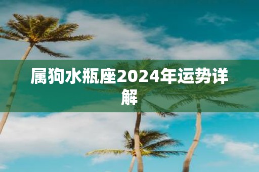 属狗水瓶座2025年运势详解