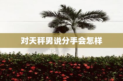 对天秤男说分手会怎样