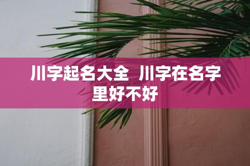 川字起名大全 川字在名字里好不好