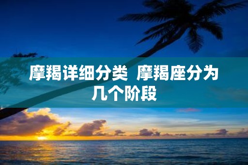 摩羯详细分类 摩羯座分为几个阶段