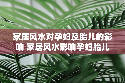 家居风水对孕妇及胎儿的影响 家居风水影响孕妇胎儿