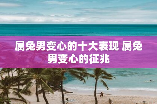 属兔男变心的十大表现 属兔男变心的征兆