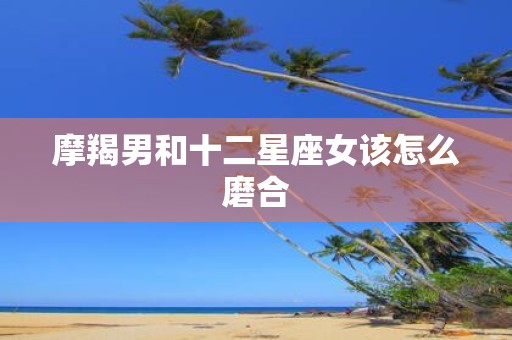 摩羯男和十二星座女该怎么磨合