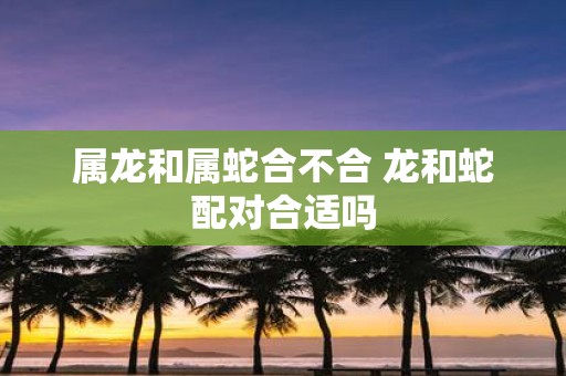 属龙和属蛇合不合 龙和蛇配对合适吗