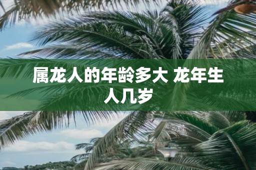 属龙人的年龄多大 蛇年生人几岁