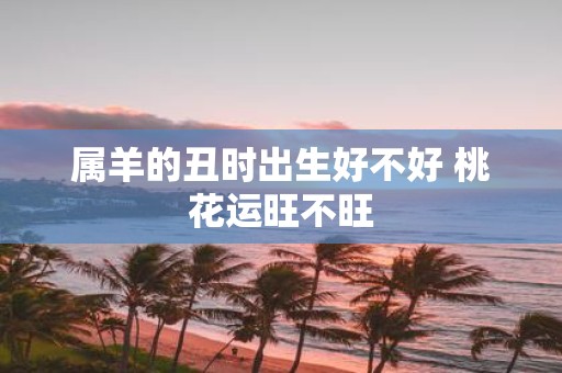 属羊的丑时出生好不好 桃花运旺不旺