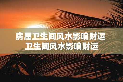 房屋卫生间风水影响财运 卫生间风水影响财运