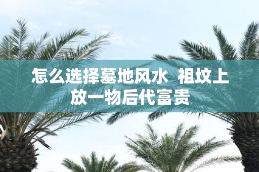 怎么选择墓地风水 祖坟上放一物后代富贵