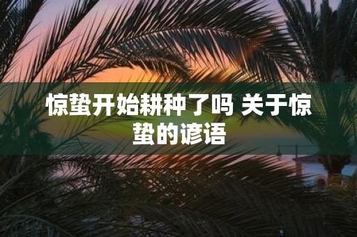 惊蛰开始耕种了吗 关于惊蛰的谚语