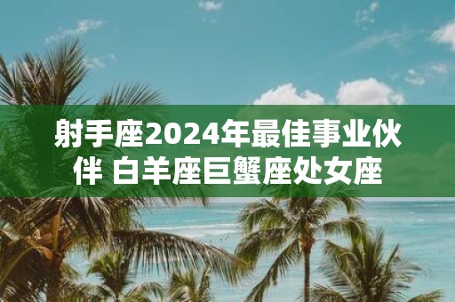 射手座2025年最佳事业伙伴 白羊座巨蟹座处女座