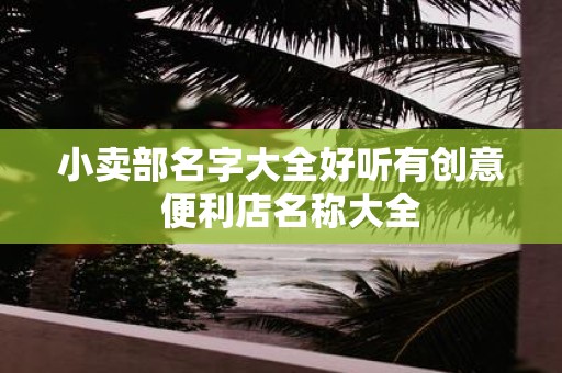 小卖部名字大全好听有创意 便利店名称大全