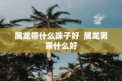属龙带什么珠子好 属龙男带什么好