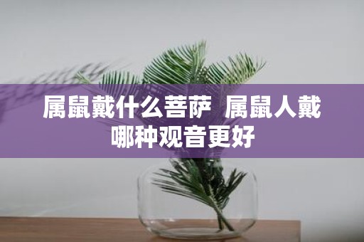 属鼠戴什么菩萨 属鼠人戴哪种观音更好