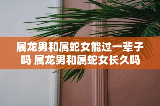 属龙男和属蛇女能过一辈子吗 属龙男和属蛇女长久吗