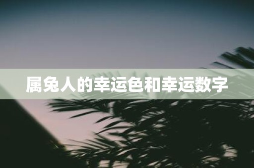 属兔人的幸运色和幸运数字