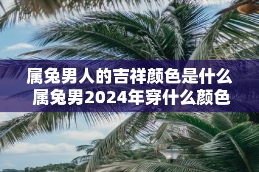 属兔男人的吉祥颜色是什么 属兔男2025年穿什么颜色旺运