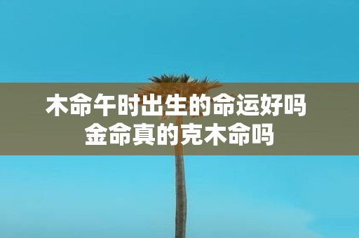 木命午时出生的命运好吗 金命真的克木命吗