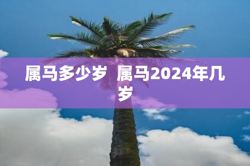 属马多少岁 属马2025年几岁