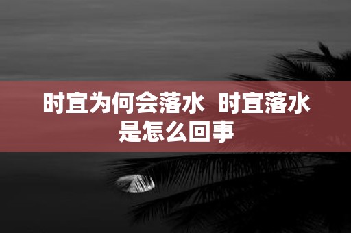 时宜为何会落水 时宜落水是怎么回事
