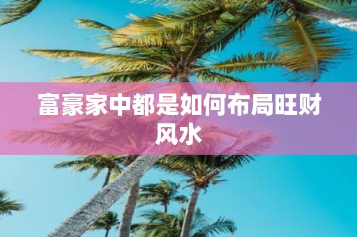 富豪家中都是如何布局旺财风水