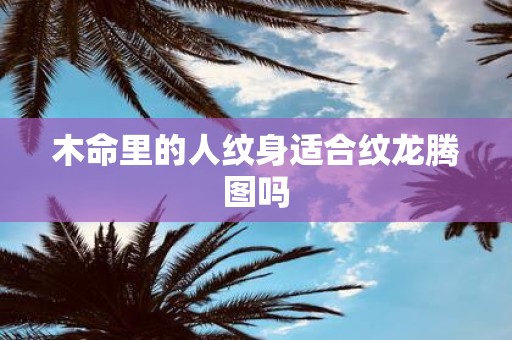木命里的人纹身适合纹龙腾图吗