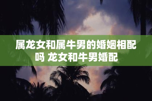 属龙女和属牛男的婚姻相配吗 龙女和牛男婚配