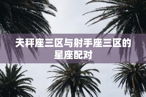天秤座三区与射手座三区的星座配对