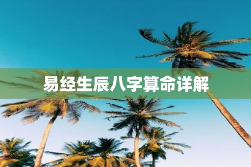 易经生辰八字算命详解