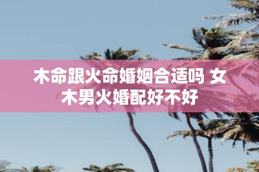 木命跟火命婚姻合适吗 女木男火婚配好不好