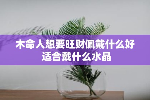 木命人想要旺财佩戴什么好 适合戴什么水晶