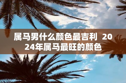 属马男什么颜色最吉利 2025年属马最旺的颜色
