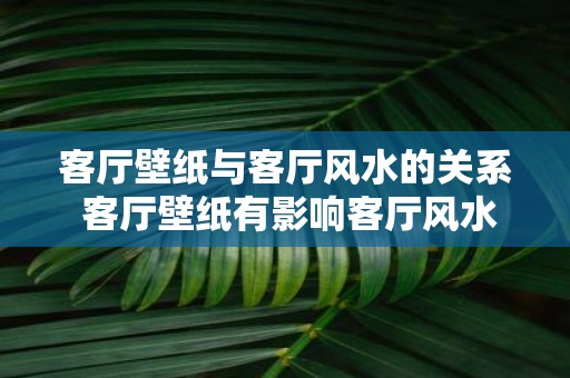 客厅壁纸与客厅风水的关系 客厅壁纸有影响客厅风水吗