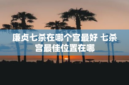 廉贞七杀在哪个宫最好 七杀宫最佳位置在哪