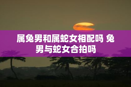 属兔男和属蛇女相配吗 兔男与蛇女合拍吗
